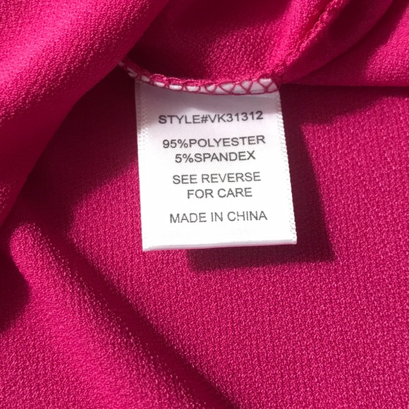Adrienne Vittadini hot pink shirt top NEW! - Picture 6 of 6